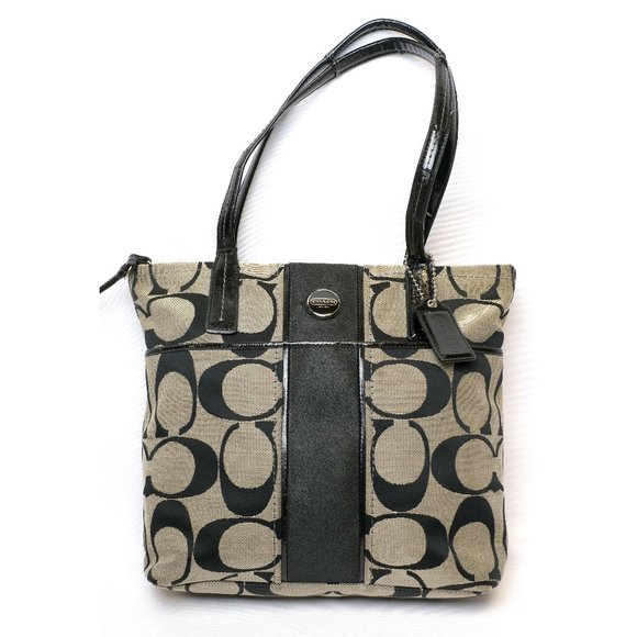 Coach H1932-F25771 Gray/Black Fabric Shoulder Bag - Picture 1 of 9